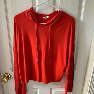 Red Ardene long sleeve crop top sweater
